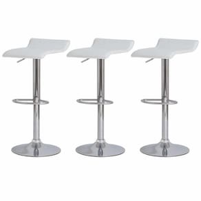3 Banquetas Estofadas Confortável Belo Horizonte Branca