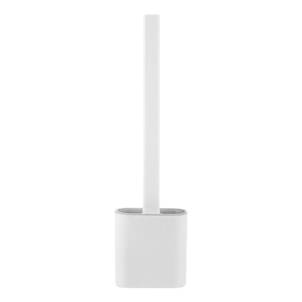 Escova Sanitária Cerdas Silicone Limpa Vaso+ Suporte Parede