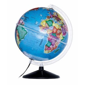 Globo terrestre gênio 21cm iluminado político Libreria
