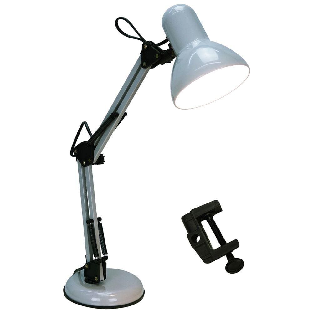 Luminária Pixar Articulada Abajur Garra E Base S/ Lâmpada Trato - Cinza