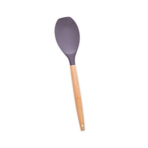 Espátula Redonda De Silicone Com Cabo De Madeira - Oikos