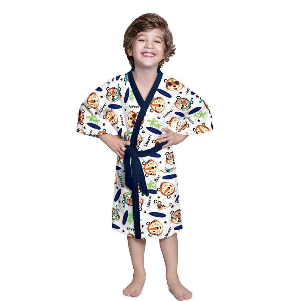 Roupao Felpudo Infantil Quimono Estampado Avengers M Lepper