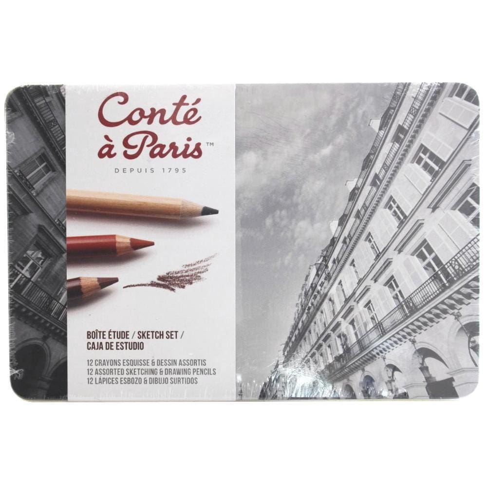 Lápis Esboço Conté Á Paris Sketch Set 12 Cores