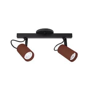 Trilho com 2 Spots Newline Lisse Solution II Par 20 E27 Bivolt Cobre e Preto