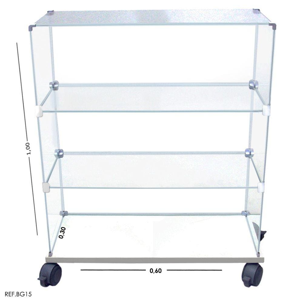 Balcão Vitrine Modulado com base de MDF - 0,60 x 1,00 x 0,30