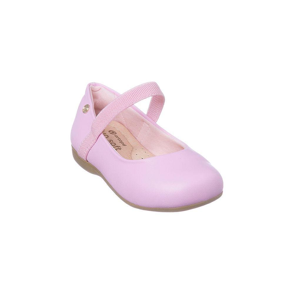 Sapatilha Infantil Ortopé Fofura com Elástico Rosa Chiclete