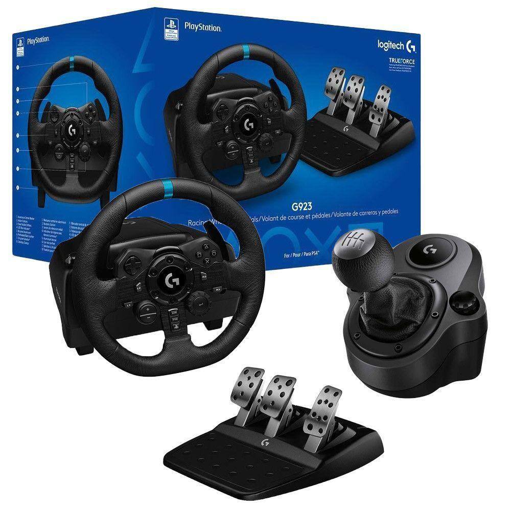 Volante Logitech G923, PS5, PS4, PC com Force Feedback TRUEFORCE -  941-000148