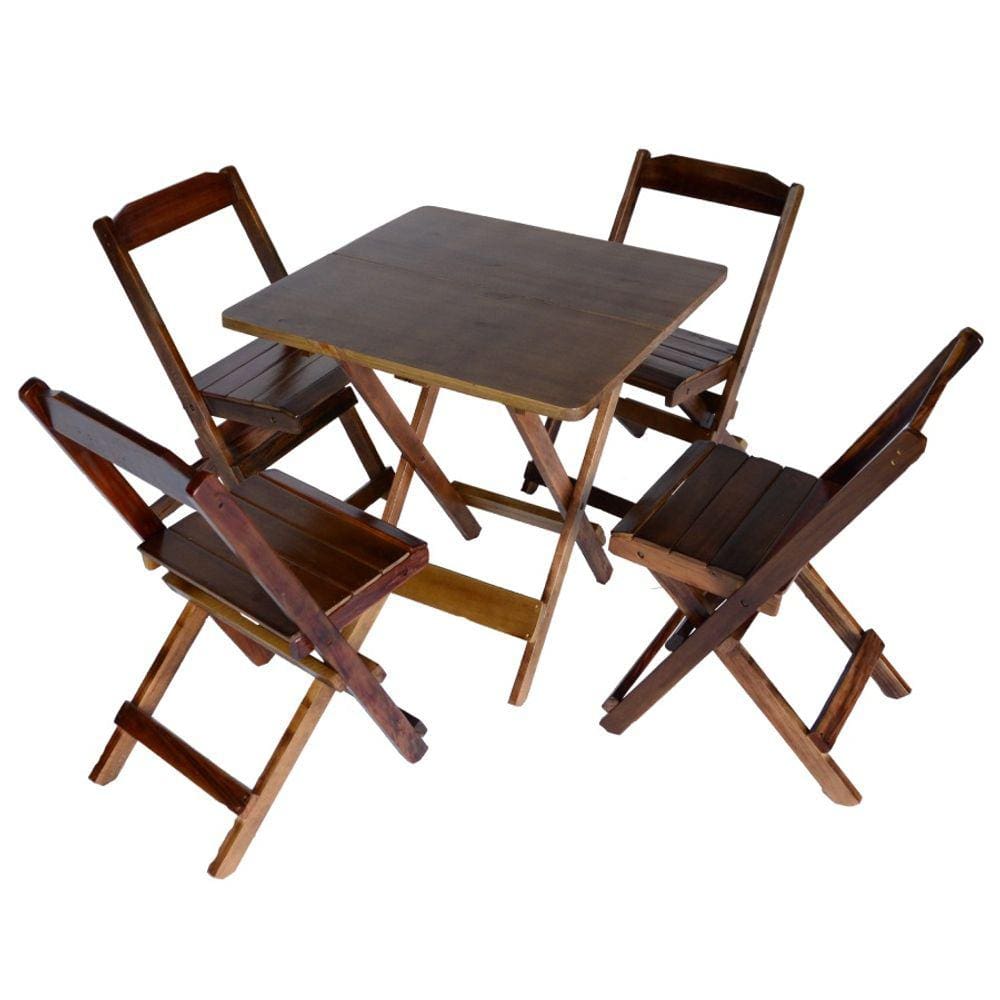 Conjunto Mesa e 4 Cadeiras Dobráveis Potenza Tramontina