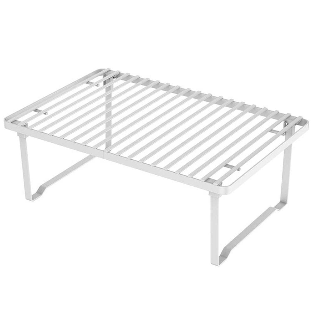 Prateleira Empilhável Organizador Armário Cozinha Metalla Aço Carbono Branco Yoi