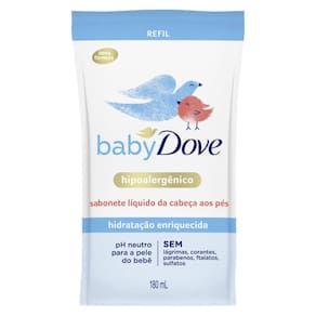 Sabonete Líquido Baby Dove Hidratação Enriquecida Refil 180ml