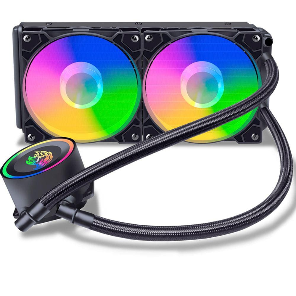 Water Cooler 240mm Led RGB Intel e AMD Universal Kmex WAC1 130 Watts