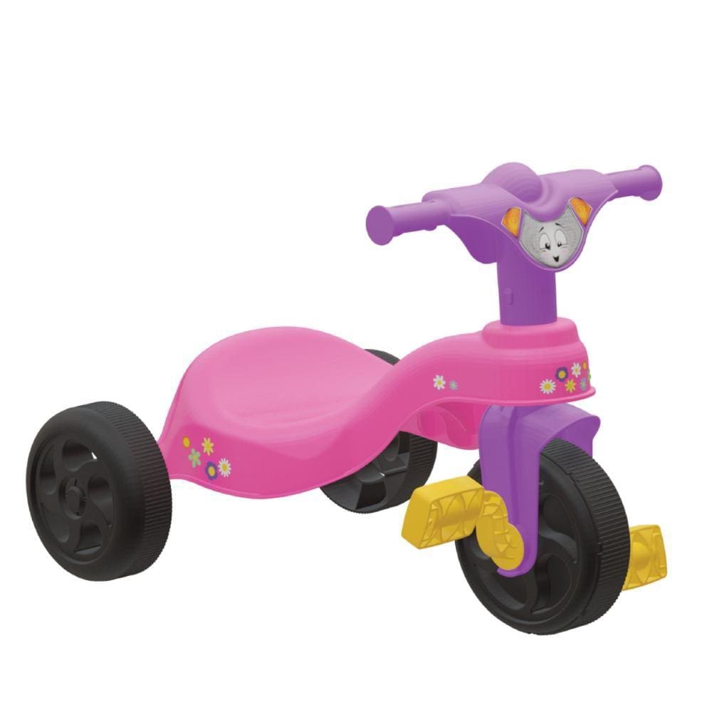 Motinho Triciclo infantil rosa motoca desenho unicórnio - Xalingo