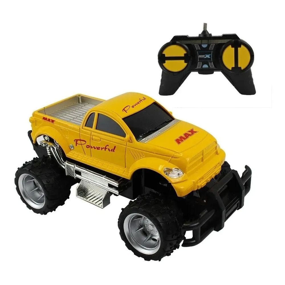 Brinquedo para Crianças Carrinho de Controle Remoto 1:16 Com Luz de Farol e  4 Funções Amarelo Importway - BW025AM