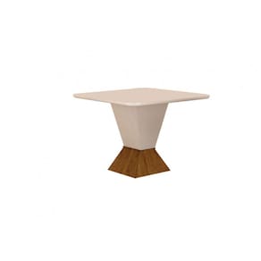 Mesa de Jantar 4 Lugares 90m Tampo MDF/Vidro Larissa Moveis Leifer