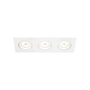 Spot de Embutir Newline Lisse II para 3 Lâmpadas AR70 GU10 Bivolt Branco