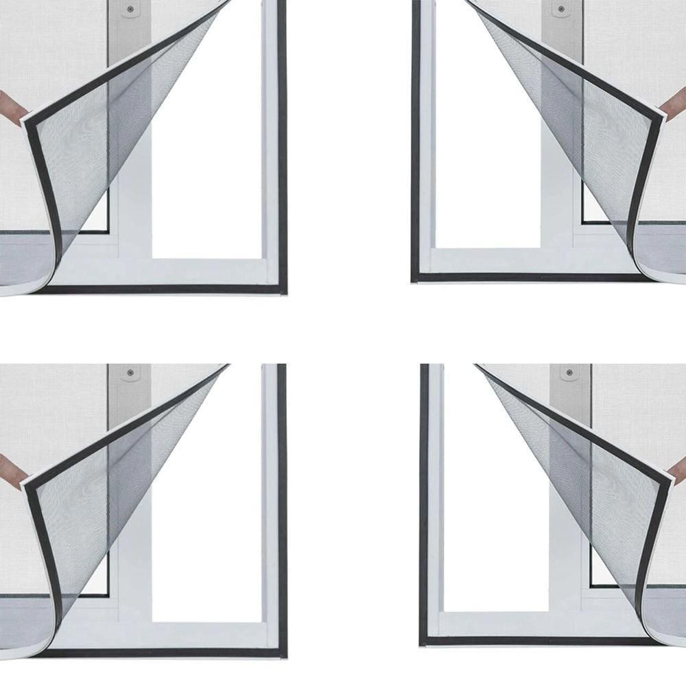Tela Cortina Mosquiteiro Ima Janela Magnetico Kit 4 Und Dengue Facil Instalação Proteçao