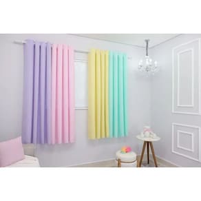 Cortina Colorida Oxford Arco-íris 600x180 Para Varão | Fabritex
