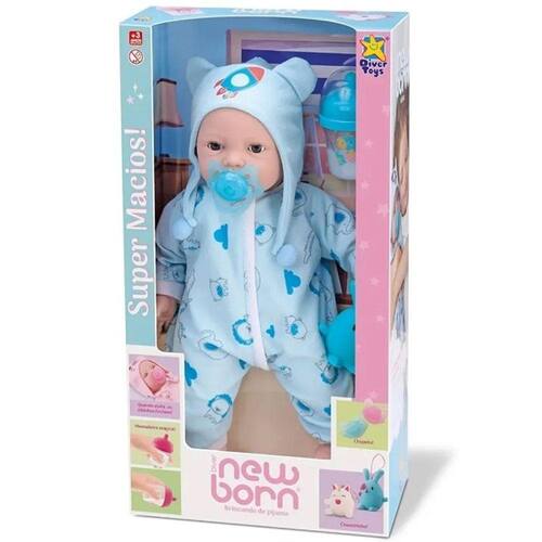 Boneca NEW BORN Brincando de Pijama Menino com Acessorios Diver TOYS 8192 Menor preço em Boneca NEW BORN Brincando de Pijama Menino com Acessorios Diver TOYS 8192