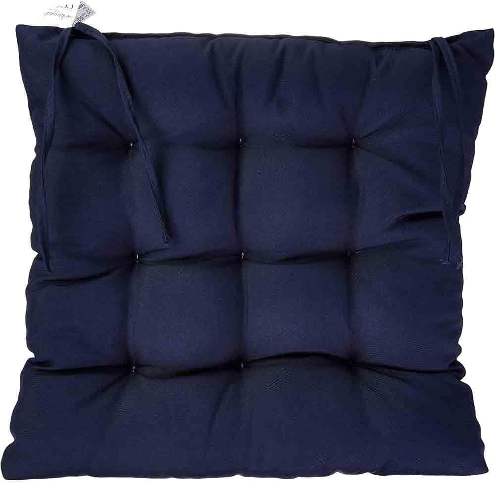 Assento Futton 40X40cm Oxford Azul Artesanal Teares