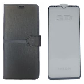 Kit Capa Carteira Compatível Com Samsung M23 + Película 3D