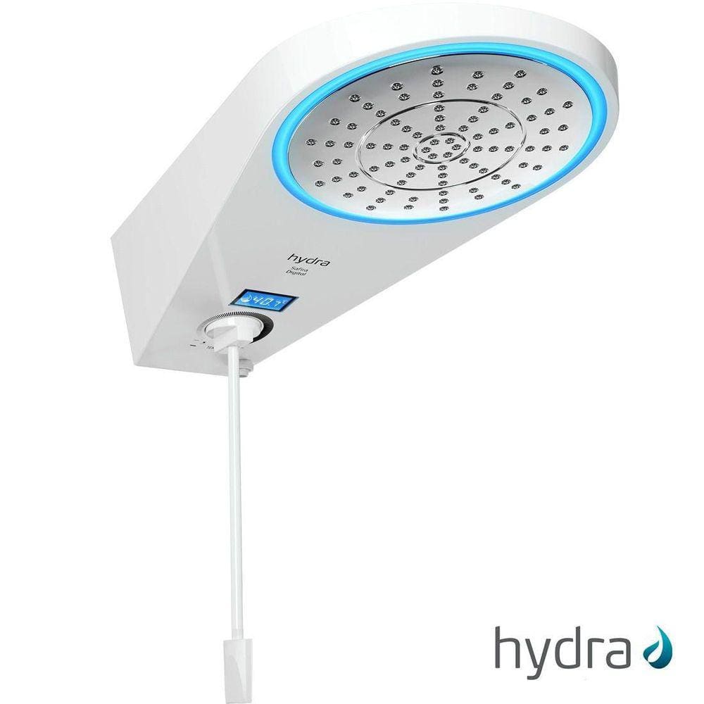Ducha Eletronica Hydra Safira Digital Bivolt - Branca | 127V 4400W / 220V 6500W DPSF.DL.BVBR