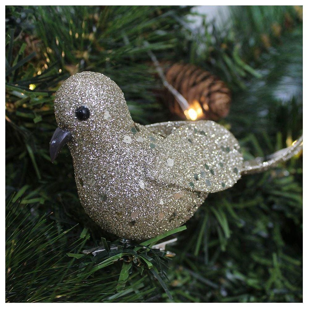 Enfeite Decoração Árvore Natal Pomba Dourada Natalina 16cm
