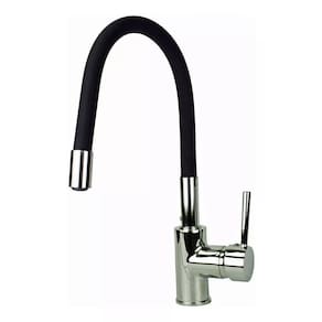 Torneira Misturador Monocomando Flexível Preta Mesa Bancada