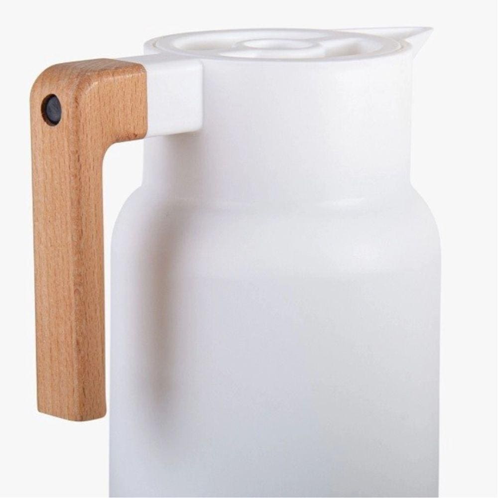 Garrafa Térmica De Plástico Organic Branca 01Lt - Lyor