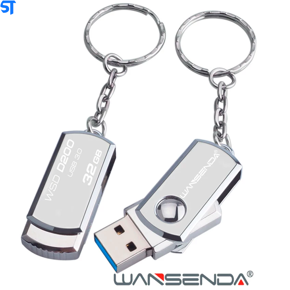 Pen Drive 32Gb Usb 3.0 Design Em Metal Plug And Play Prata - Wansenda