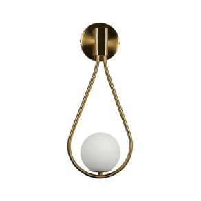 Arandela Pingo Bronze Globo Branco 42cm 1G9 TR002 Bella