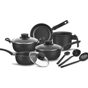 Conjunto 8 Peças Panela Elegan Preto Moderno