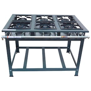 Fogão Industrial 6 Bocas Baixa Pressão P7 de Piso 3QS 3QD MetalFour