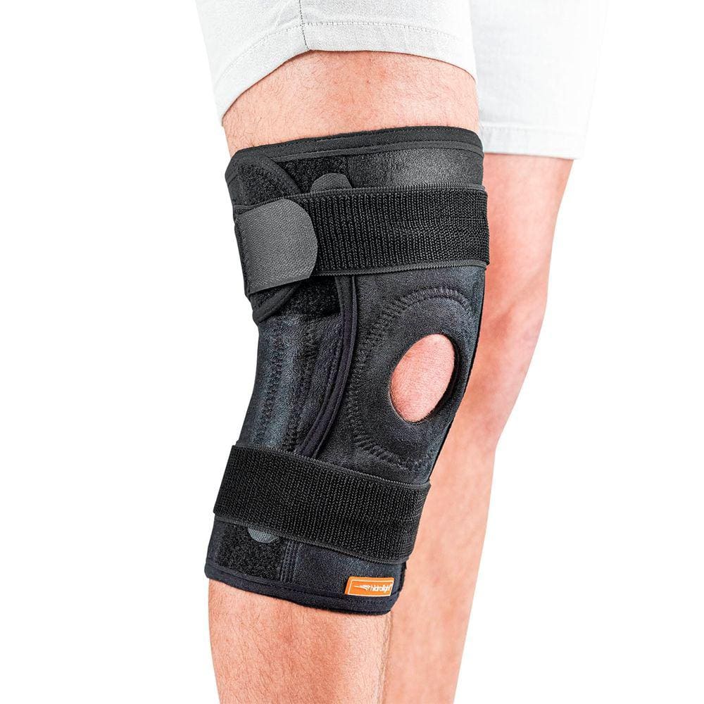 Joelheira Relieve Ajustável Com Reforço Patelar Hidrolight OR82 Preta