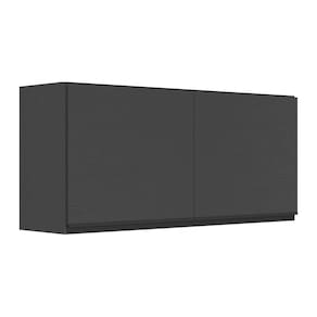Armário Aéreo Cozinha 120 cm 2 Portas Veneza Multimóveis MP3682.895 Preto