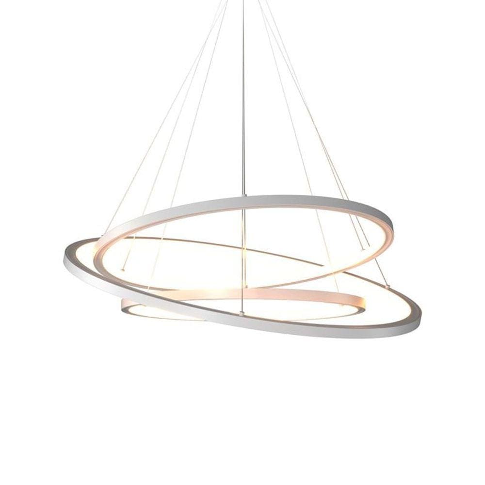 Lustre Pendente Orluce Tabat OR1751 com 3 Aros 60/50/40cm Branco Led Bivolt