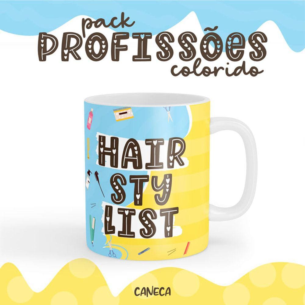 Caneca Cerâmica Color Profissão Hairstylit