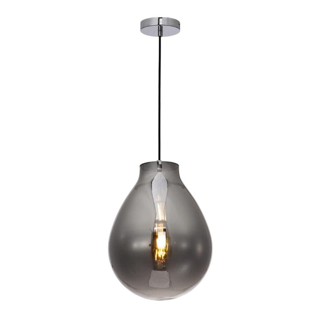 Pendente Tommy Ø30xh40cm – Fume E Cromado