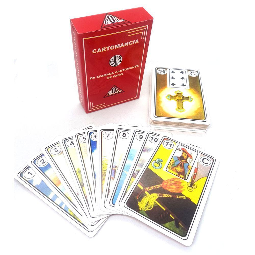 Mini Baralho de Cartas Ciganas Lenormand 36 Cartas