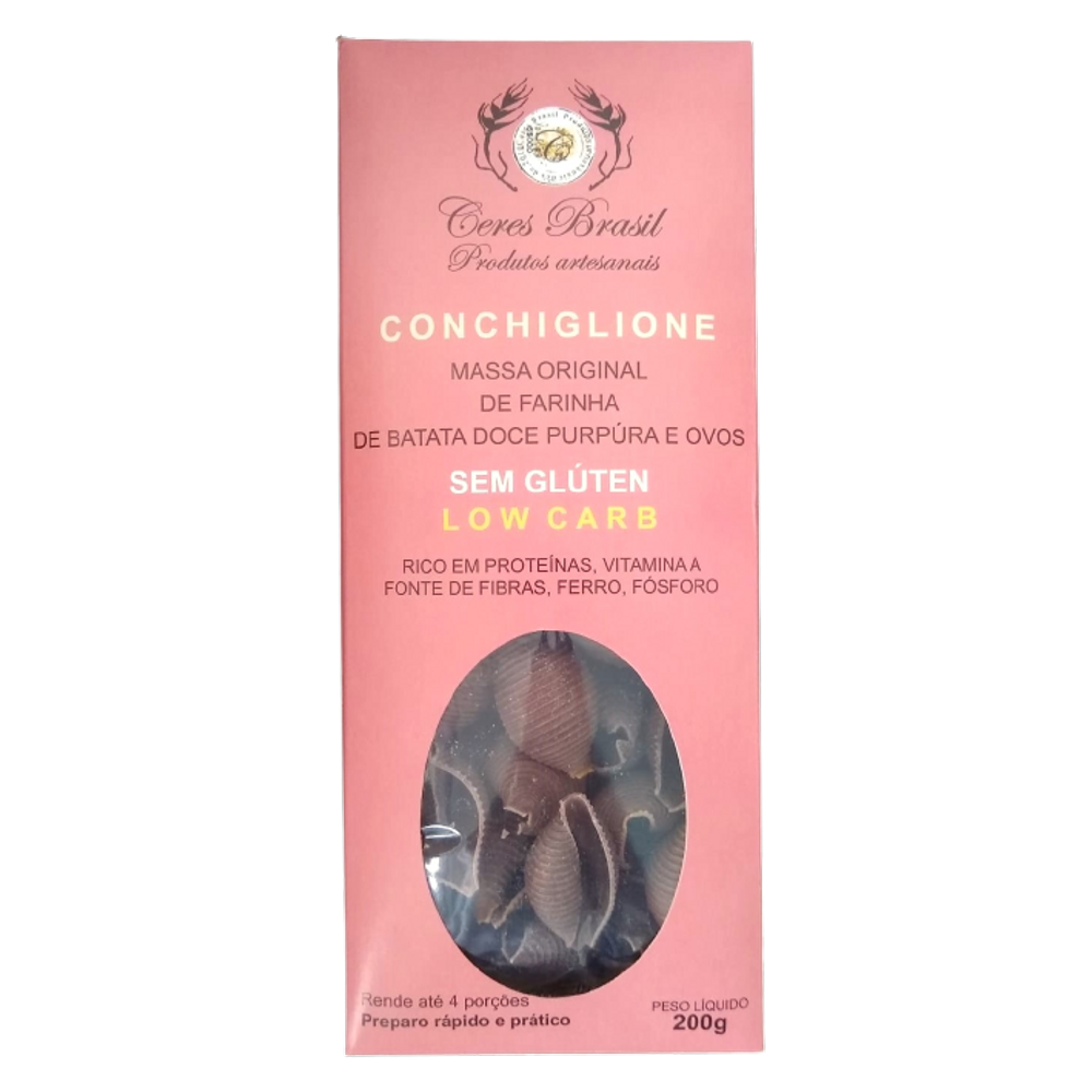 Kit 2X: Macarrão Conchiglione de Batata Doce S/Glúten Ceres 200g