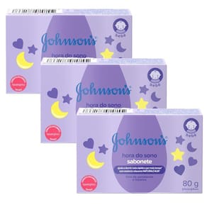 Kit 3 Sabonetes Barra Hora Do Sono Johnson`s Baby 80g
