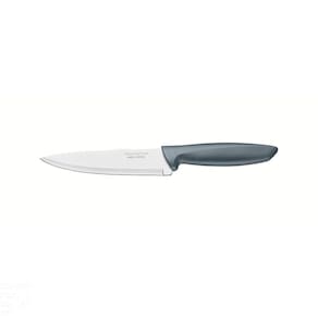 Faca Chef Tramontina Plenus com Lâmina em Aço Inox e Cabo de Polipropileno Cinza 6" Tramontina