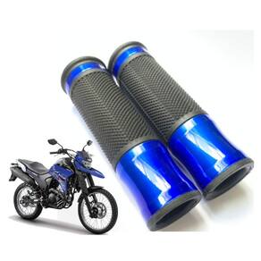 Manopla punho vazada esportiva alumínio azul XTZ 250 Lander