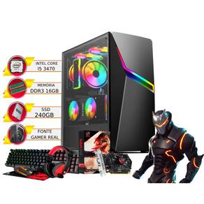 Computador Gamer Completo, I5-3470, 16GB, 240GB, RX 550