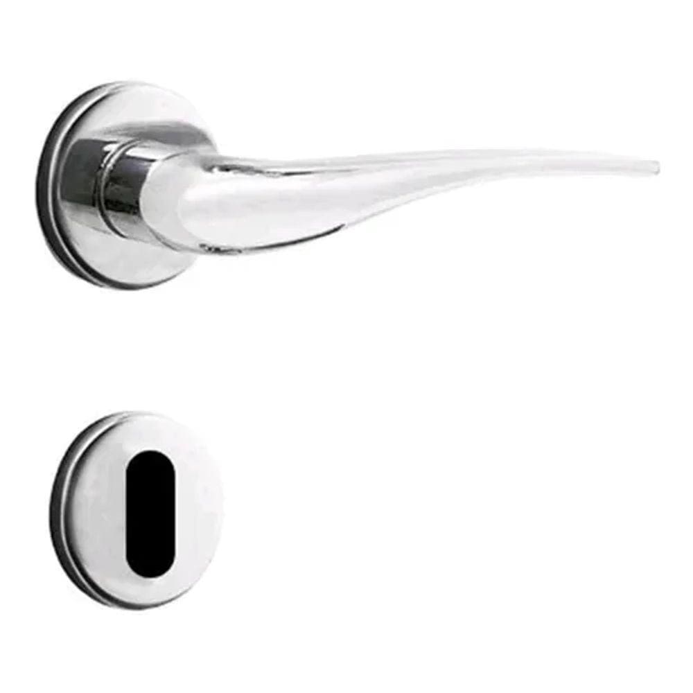 Fechadura Para Porta Interna Cromado 4400 R64 Papaiz Mz930