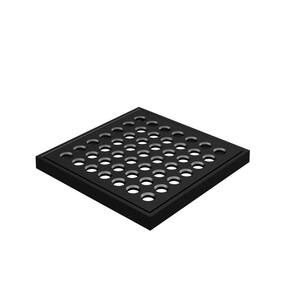 Grelha Quadrada Com Caixilho 10X10cm Preto Fosco Fani 1918 Bk