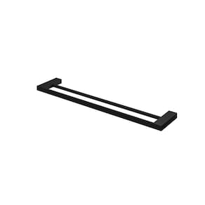 Porta Toalha Duplo 63,5Cm Fani Horus Preto Fosco 4900 Bk450