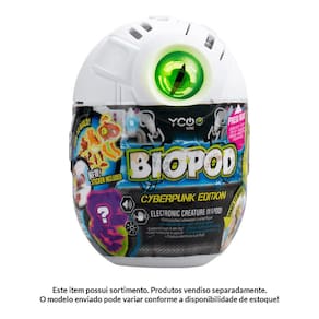 Mini Figura Eletrônica Surpresa - Biopod Cyberpunk - Cápsula - Fun Divirta-se