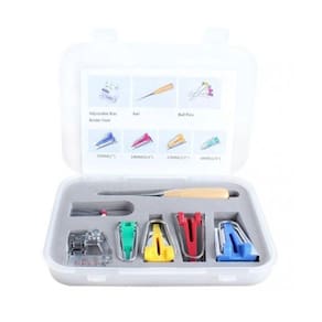 Kit Conjunto Calcador De Fazer Viés Manual Furador Fitador