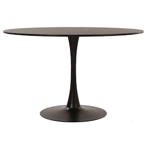 Mesa De Jantar Redonda Tulipa 120 Cm Preto Preto