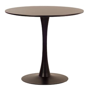 Mesa De Jantar Redonda Tulipa 80 Cm Preto Preto